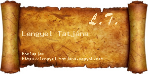 Lengyel Tatjána névjegykártya